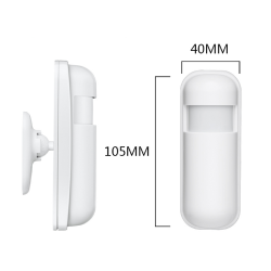 Rilevatore di movimento wireless RF 433MHz — 120° / 12m